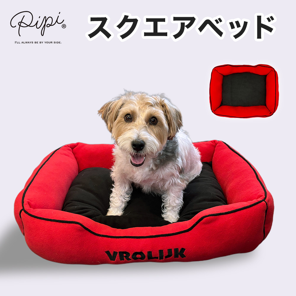 【予約販売】スクエアベッド レッド